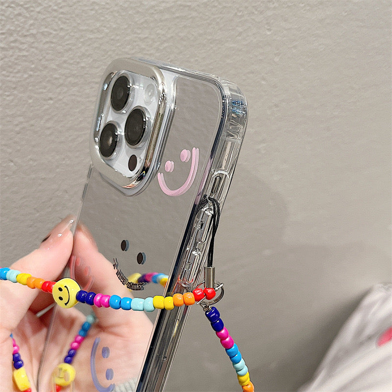 Dinos。 iphone三合一鏡面保護殼,手機鏈