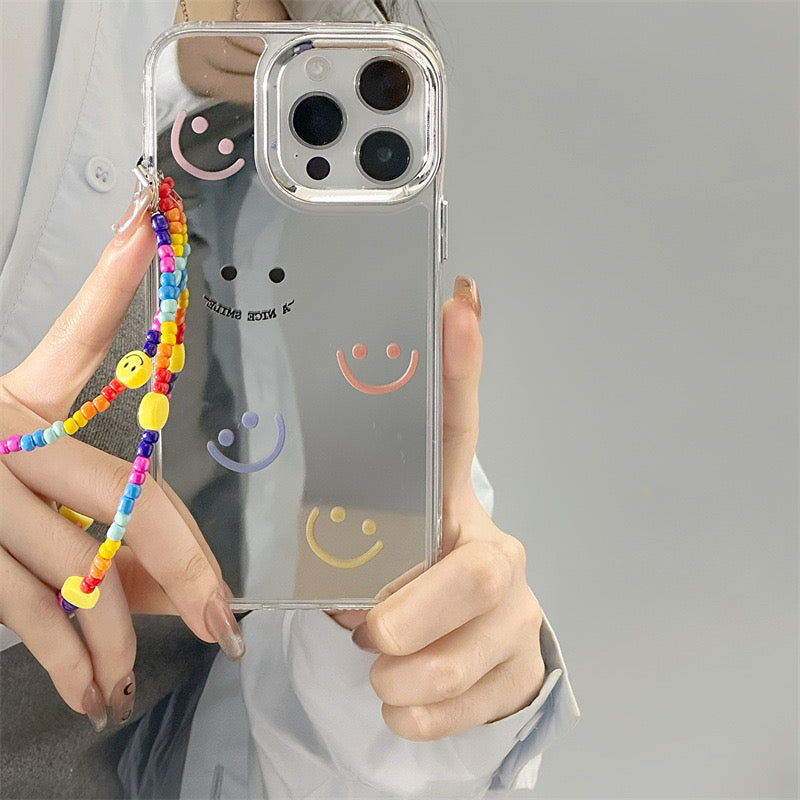 Dinos。 iphone三合一鏡面保護殼,手機鏈