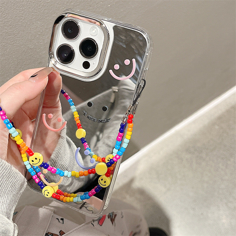 Dinos。 iphone三合一鏡面保護殼,手機鏈