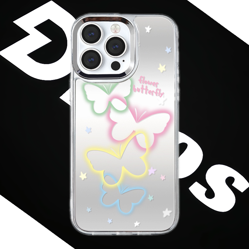 Dinos。 鏡面 iPhone 保護殼三合一加手機鏈