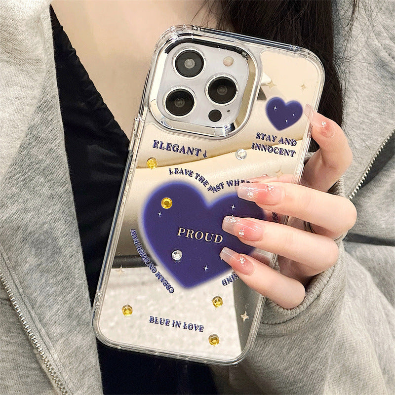 Dinos。 鏡面 iPhone 保護殼三合一加手機鏈