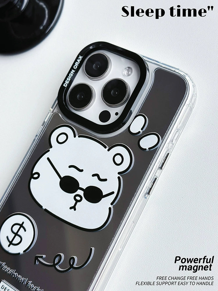 Dinos。 鏡面 iPhone 保護殼三合一
