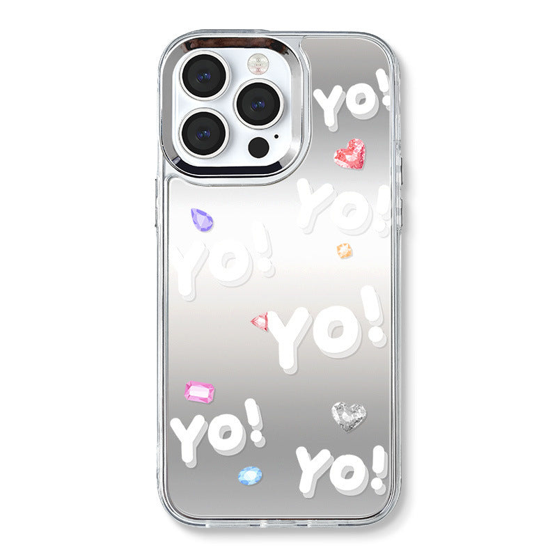 Dinos。蘋果手機殼三合一鏡面鑽飾