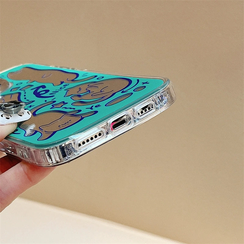 Dinos。 鏡面 iPhone 保護殼三合一