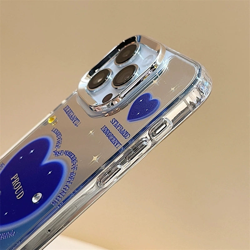 Dinos。 鏡面 iPhone 保護殼三合一加手機鏈