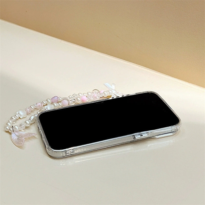Dinos。 鏡面 iPhone 保護殼三合一加手機鏈