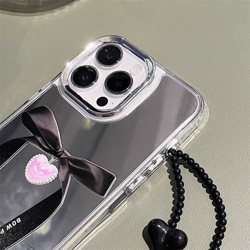 Dions。iPhone手機殼蘋果小眾三合一鏡面加手機鏈