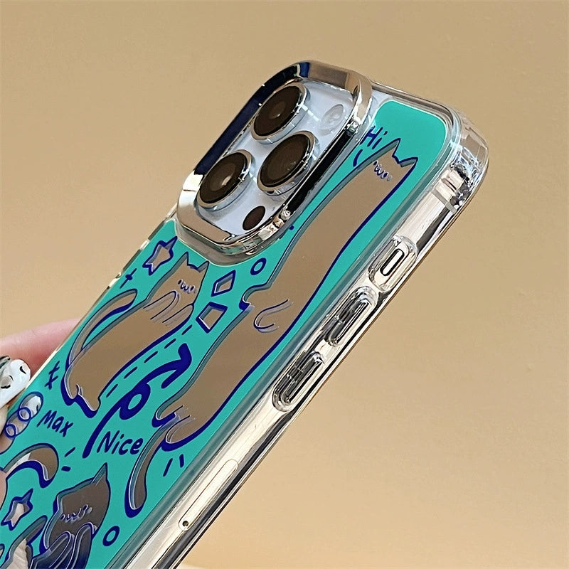 Dinos。 鏡面 iPhone 保護殼三合一