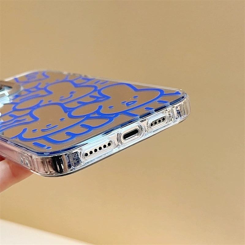 Dinos。 鏡面 iPhone 保護殼三合一加手機鏈