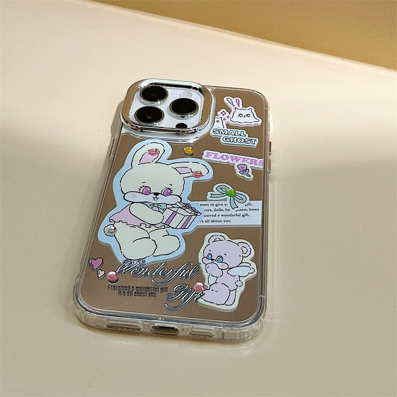 Dinos。 鏡面 iPhone 保護殼三合一加手機鏈