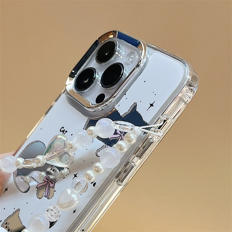 Dinos。卡通手機殼iPhone蘋果三合一鏡面手鍊