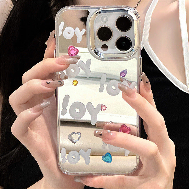 Dinos。蘋果手機殼三合一鏡面鑽飾