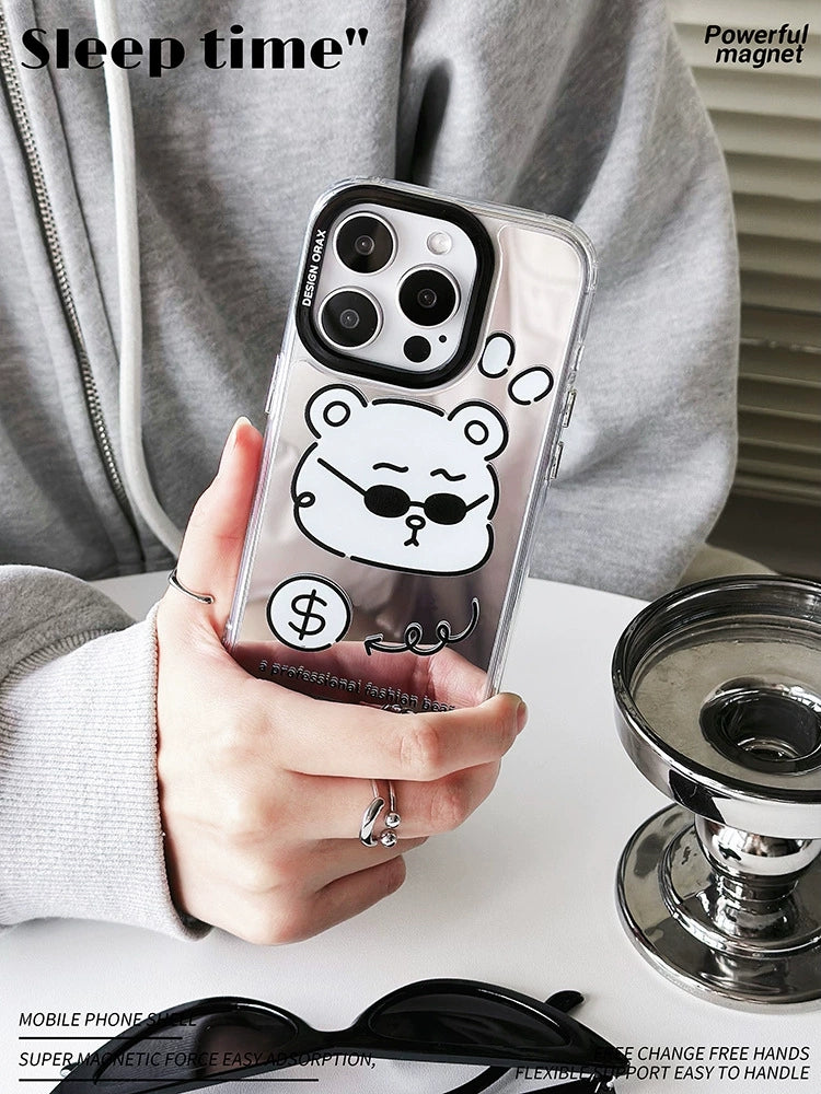 Dinos。 鏡面 iPhone 保護殼三合一