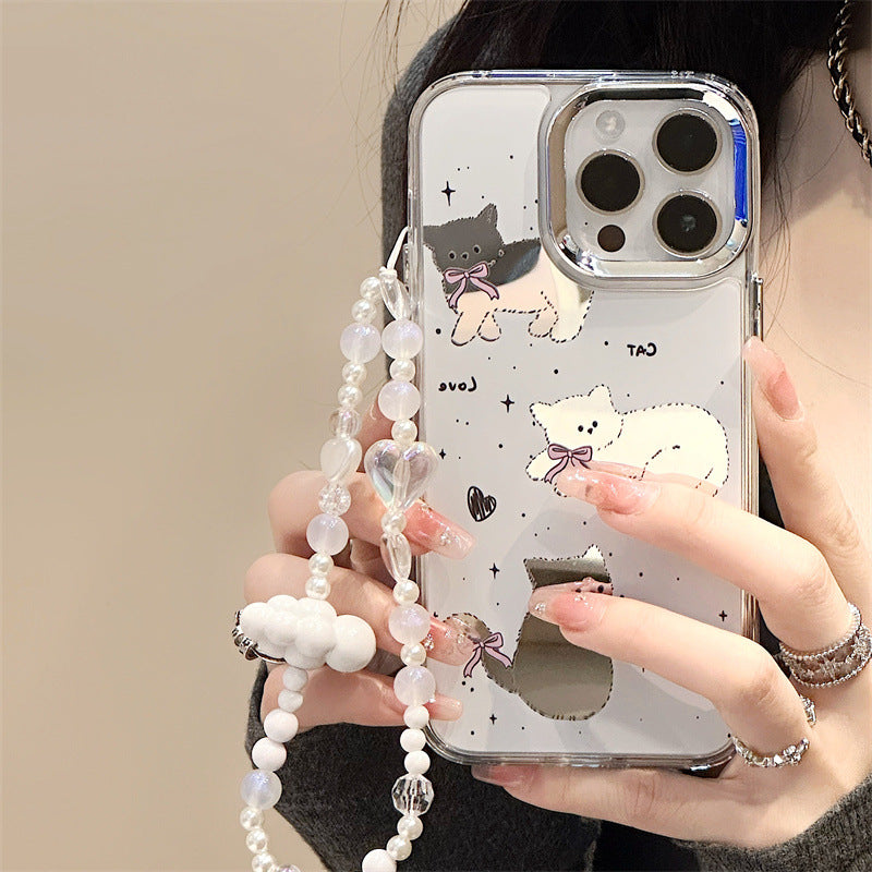 Dinos。卡通手機殼iPhone蘋果三合一鏡面手鍊