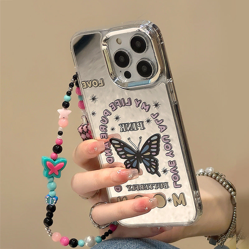 Dinos。手機殼iPhone三合一鏡面殼加手機鏈