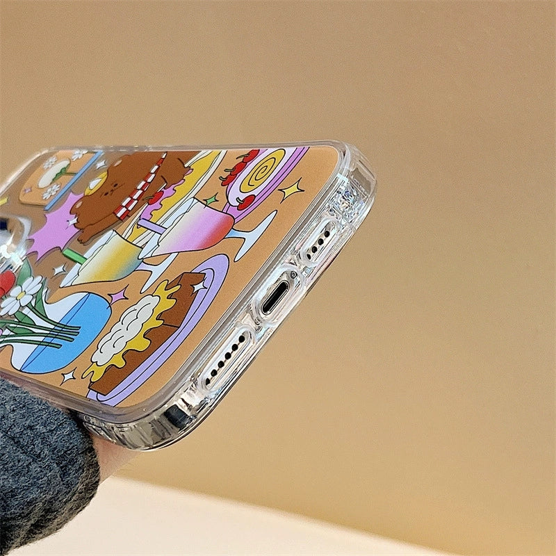 Dinos。 鏡面 iPhone 保護殼三合一