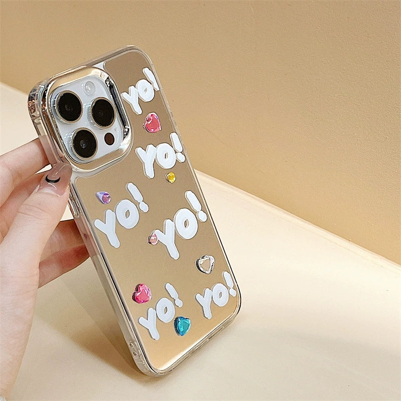 Dinos。蘋果手機殼三合一鏡面鑽飾