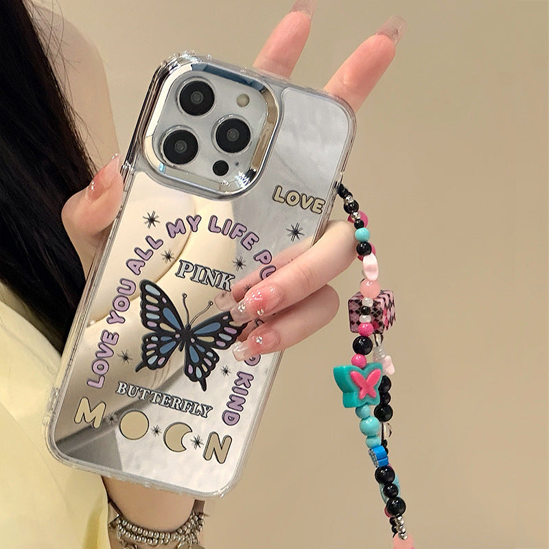 Dinos。手機殼iPhone三合一鏡面殼加手機鏈