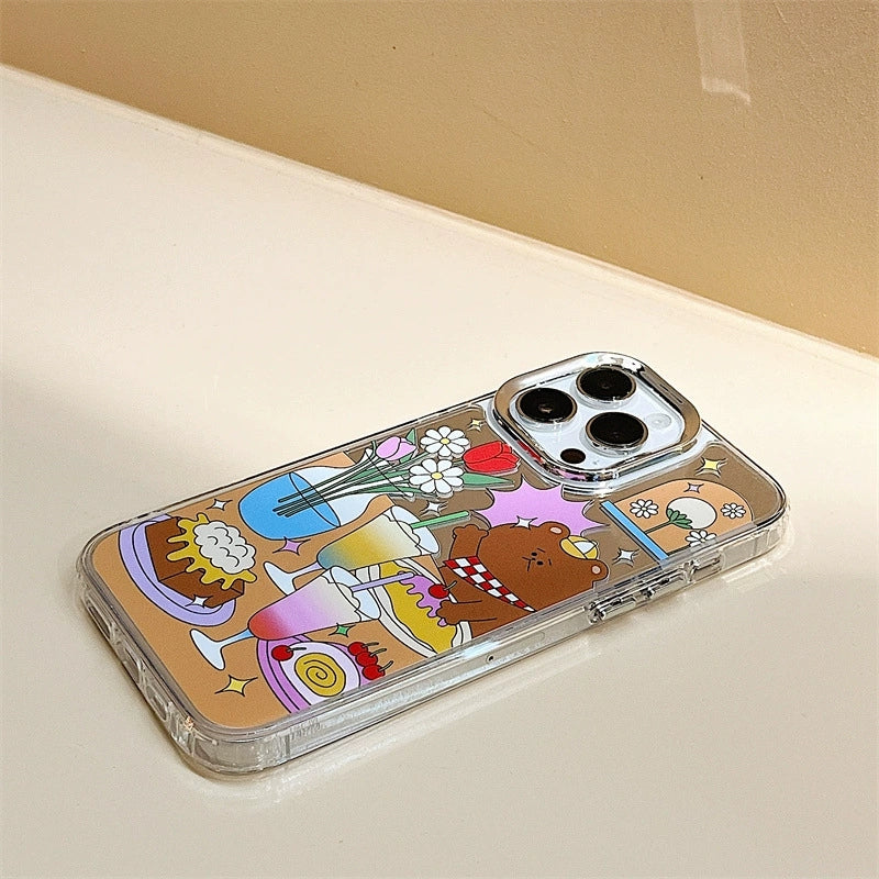 Dinos。 鏡面 iPhone 保護殼三合一