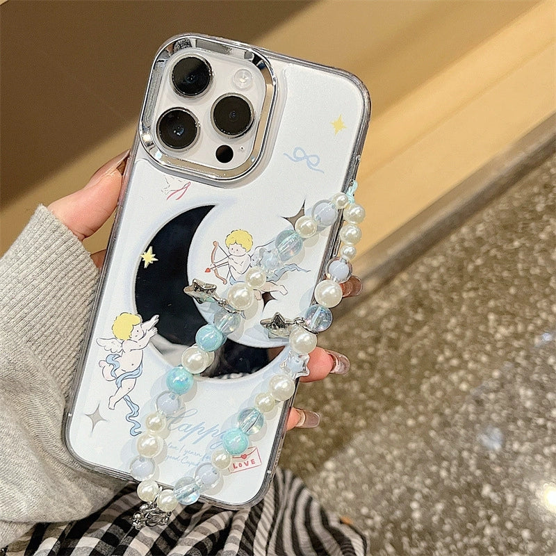 Dinos。iphone手機殼三合一鏡面殼蘋果手機鏈