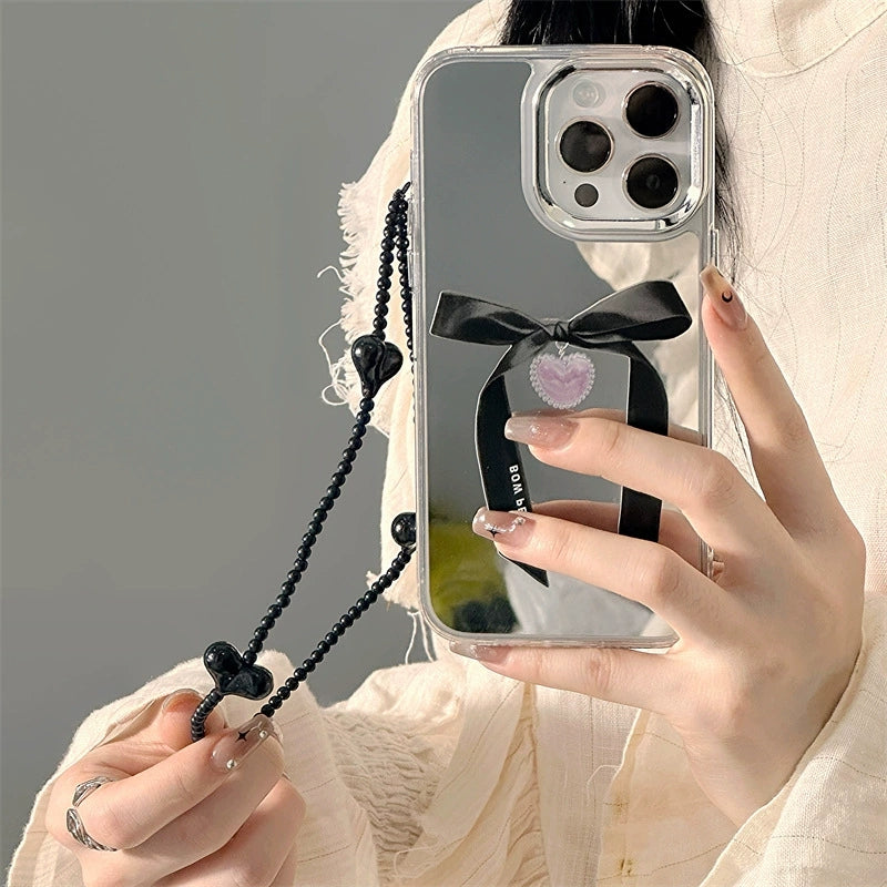 Dions。iPhone手機殼蘋果小眾三合一鏡面加手機鏈