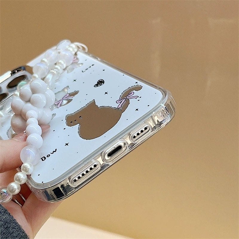 Dinos。卡通手機殼iPhone蘋果三合一鏡面手鍊