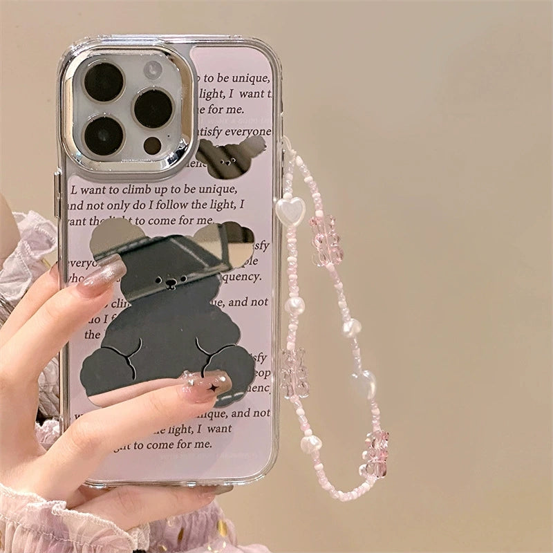 Dinos。iphone手機鏈三合一鏡面殼蘋果手機殼