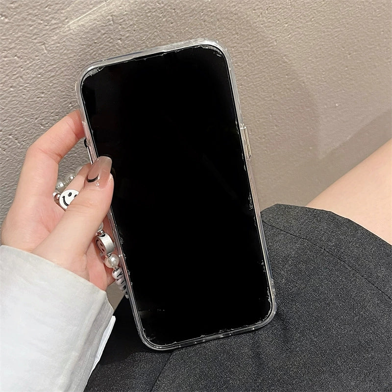 Dinos。 鏡面 iPhone 保護殼三合一加手機鏈