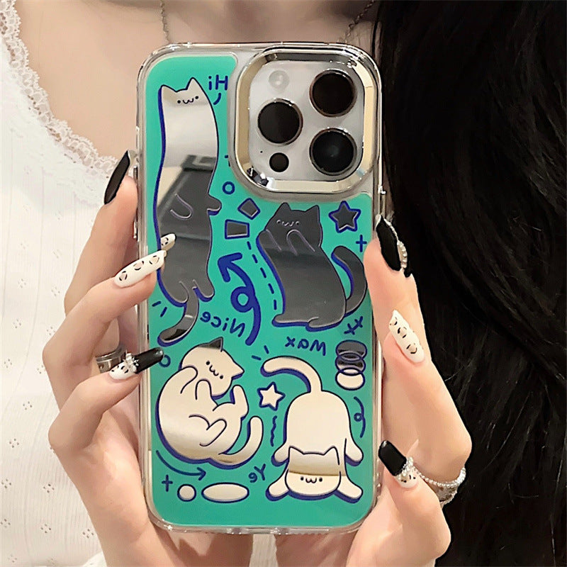 Dinos。 鏡面 iPhone 保護殼三合一