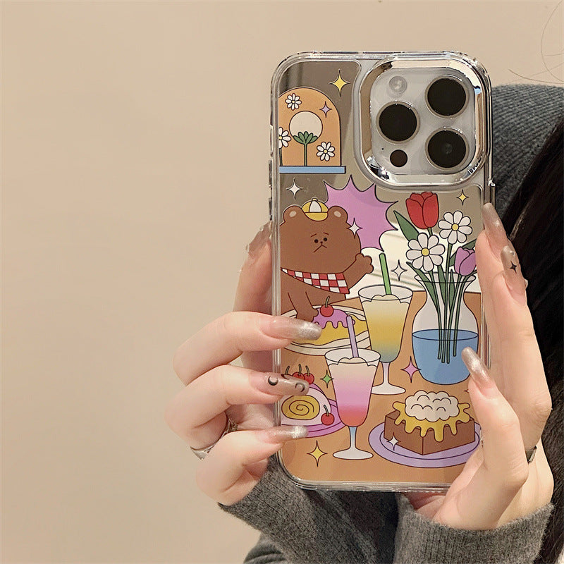 Dinos。 鏡面 iPhone 保護殼三合一