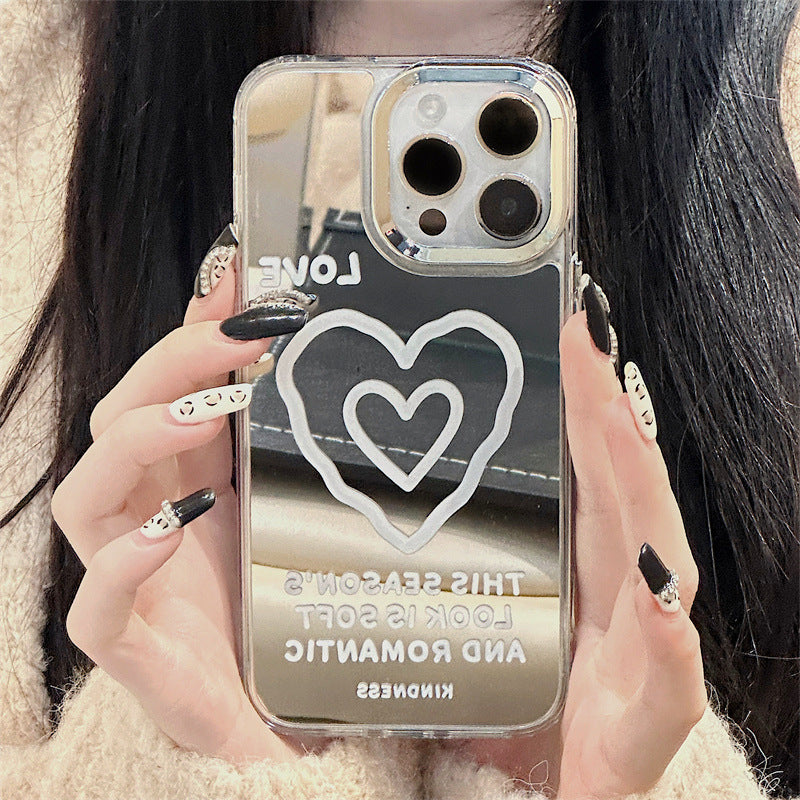 Dinos。iphone手機殼適用愛心三合一鏡面殼