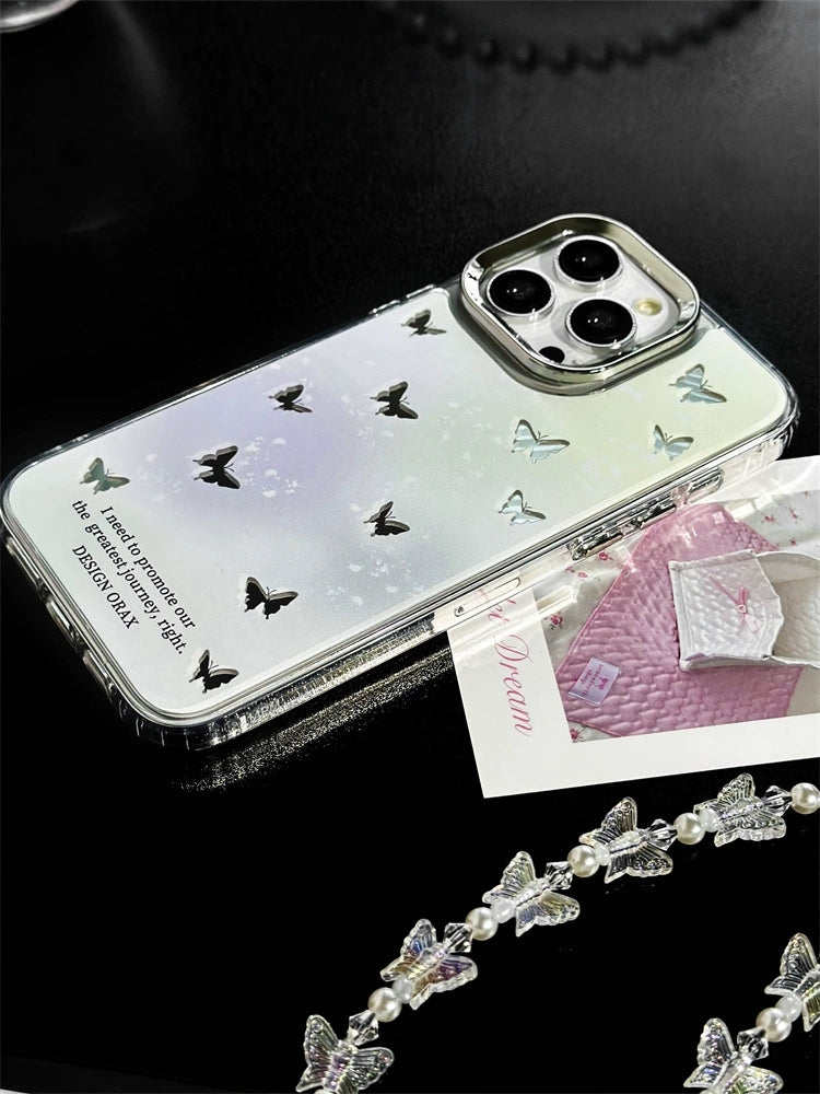 Dinos。iPhone 三合一鏡面手機殼加手鍊