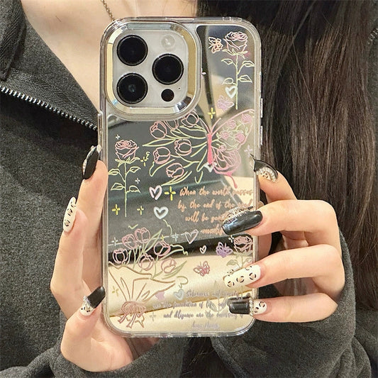 Dinos。iPhone手機殼蘋果三合一鏡面加手鍊