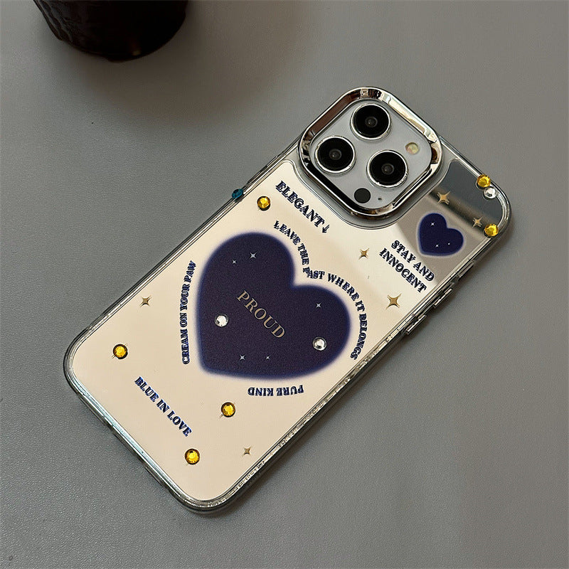 Dinos。 鏡面 iPhone 保護殼三合一加手機鏈