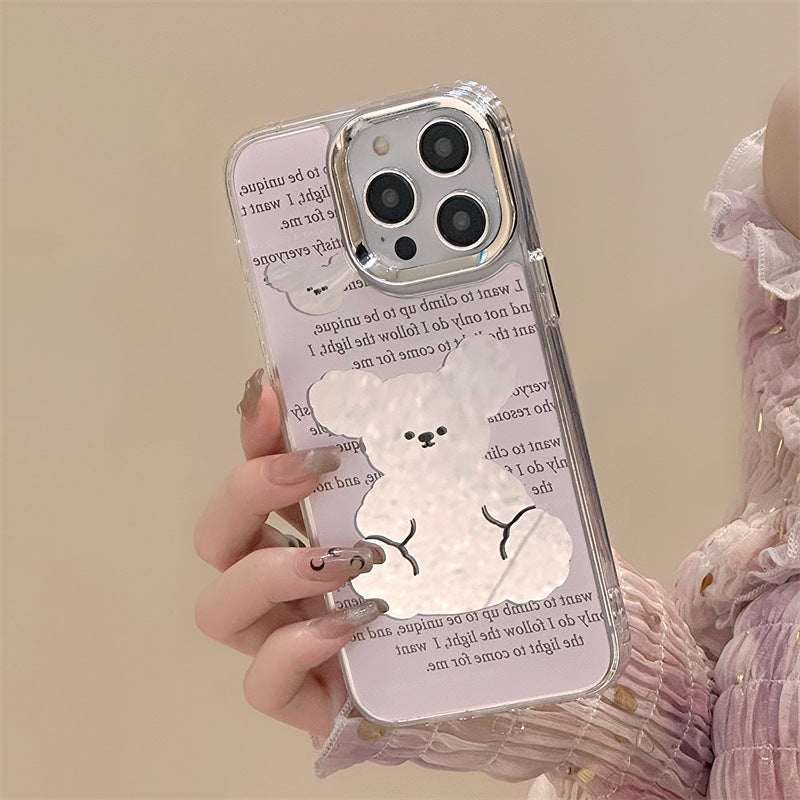 Dinos。 鏡面 iPhone 保護殼三合一加手機鏈
