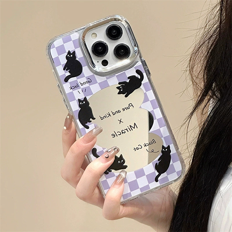 Dinos。iphone三合一鏡面卡通硅膠手機殼