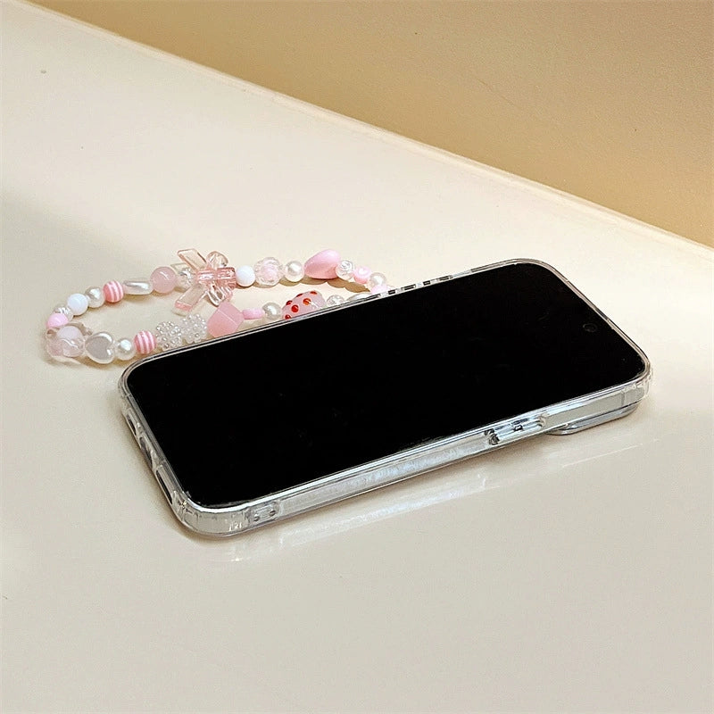 Dinos。 鏡面 iPhone 保護殼加手機鏈