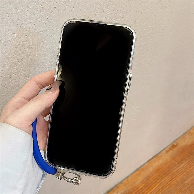 Dinos。 鏡面 iPhone 保護殼三合一加手機鏈