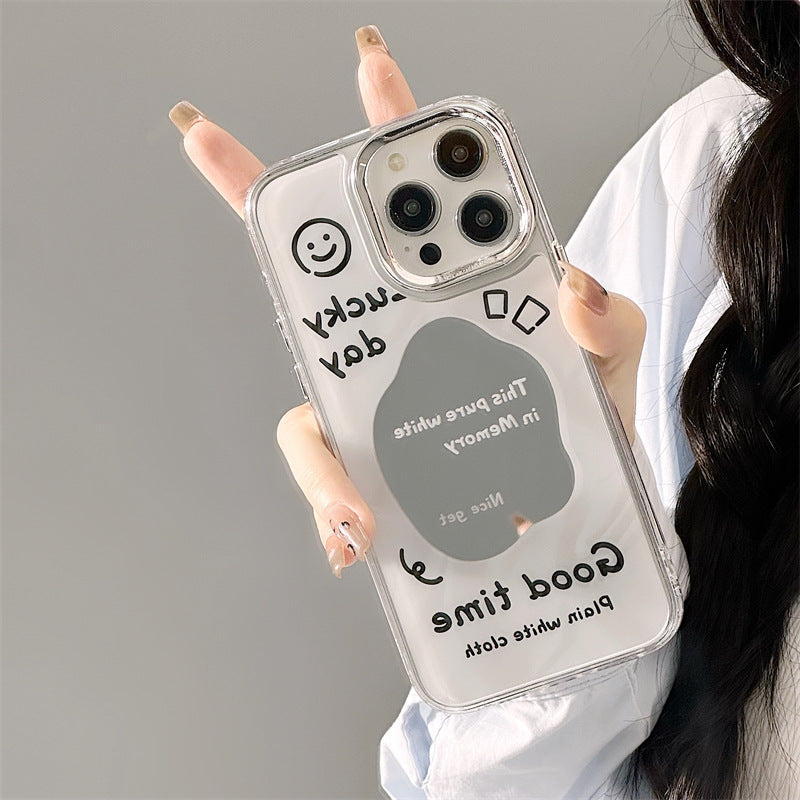 Dinos。 鏡面 iPhone 保護殼三合一加手機鏈