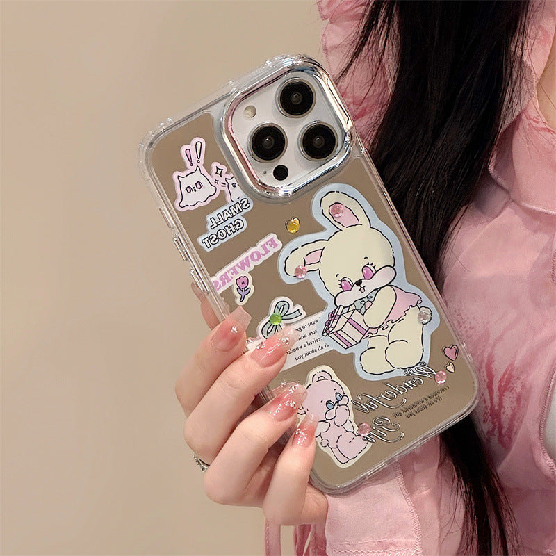 Dinos。 鏡面 iPhone 保護殼三合一加手機鏈