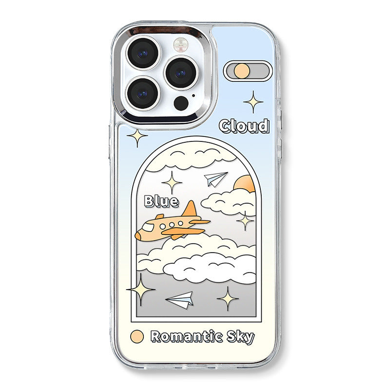 Dinos。 鏡面 iPhone 保護殼三合一加手機鏈