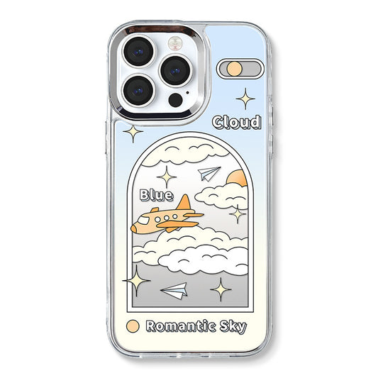 Dinos。 鏡面 iPhone 保護殼三合一加手機鏈