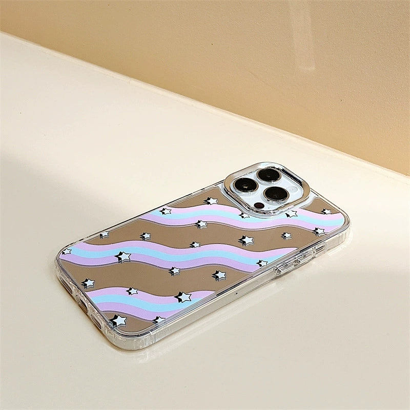 Dinos。 鏡面 iPhone 保護殼三合一加手機鏈
