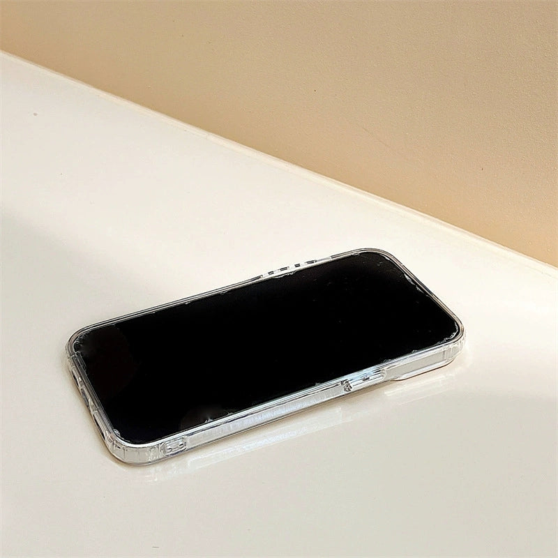 Dinos。 鏡面 iPhone 保護殼三合一加手機鏈