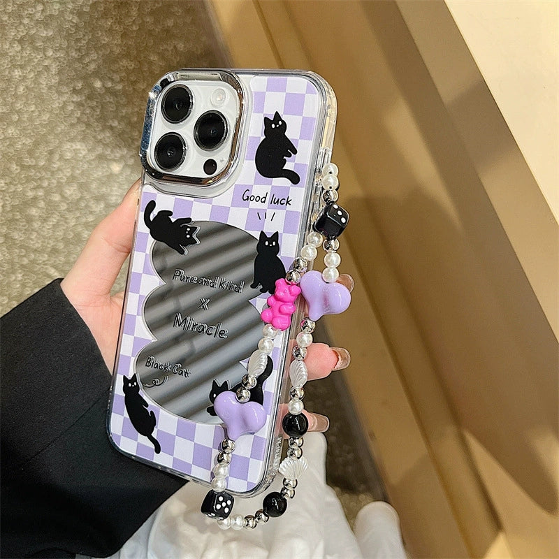Dinos。iphone三合一鏡面卡通硅膠手機殼