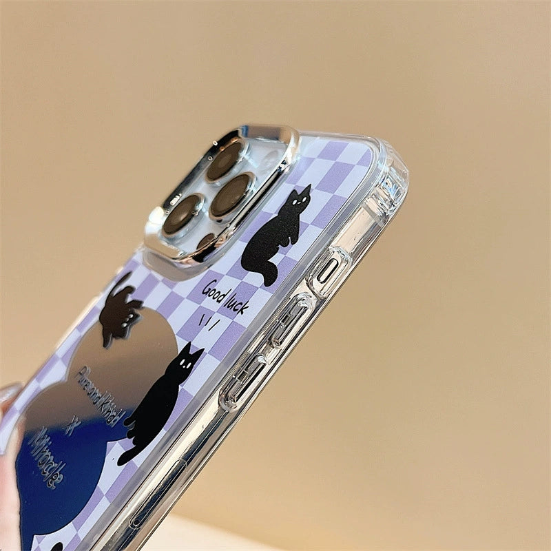 Dinos。iphone三合一鏡面卡通硅膠手機殼