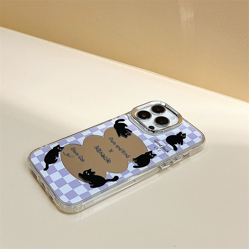 Dinos。iphone三合一鏡面卡通硅膠手機殼
