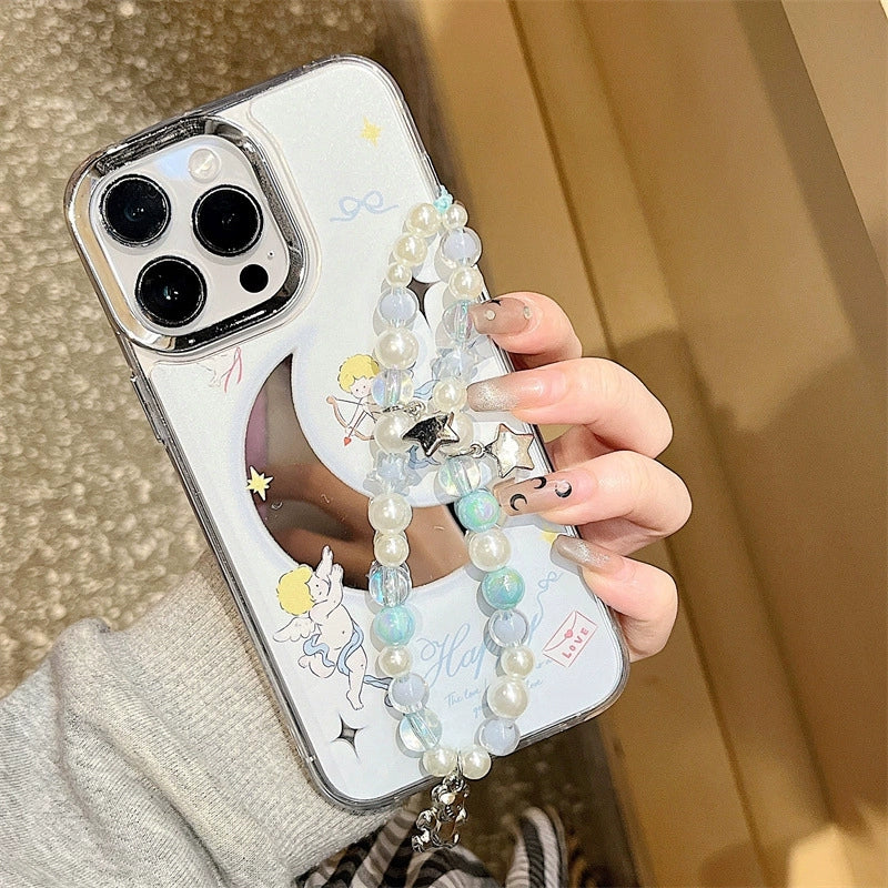 Dinos。iphone手機殼三合一鏡面殼蘋果手機鏈