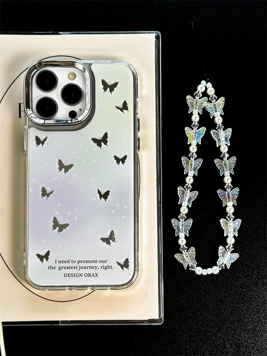 Dinos。iPhone 三合一鏡面手機殼加手鍊