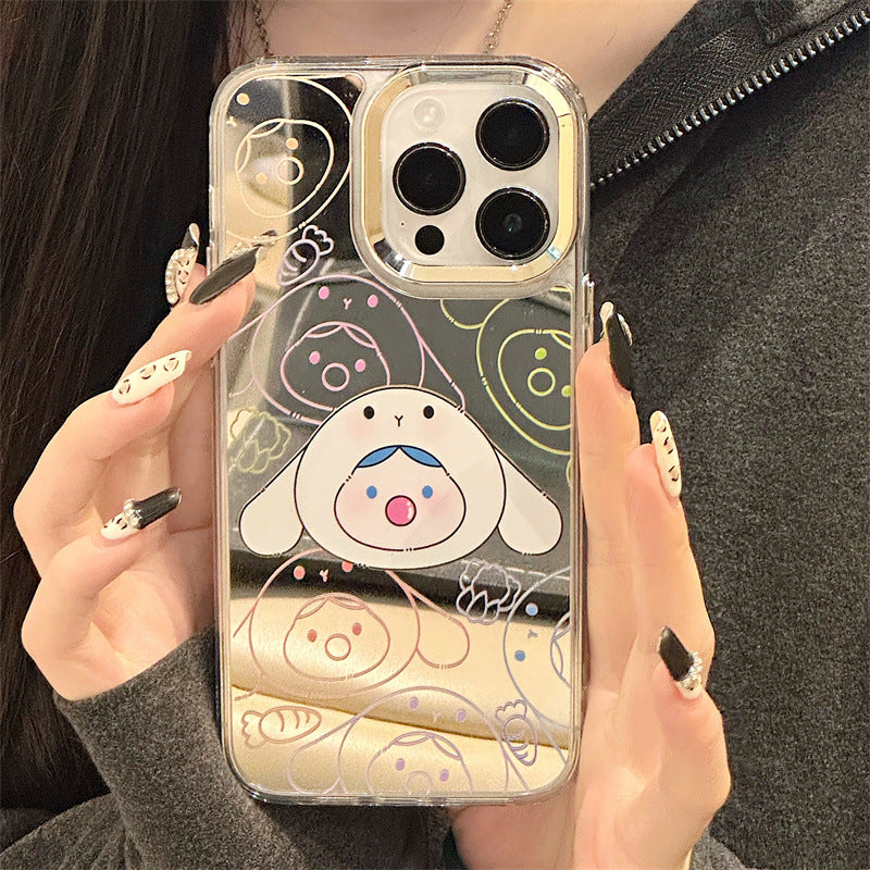 Dinos。 鏡面 iPhone 保護殼三合一加手機鏈